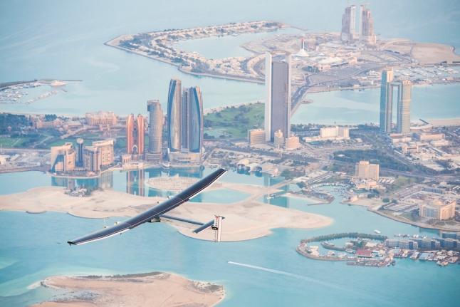 First Test Flight of Solar Impulse 2 in Abu Dhabi, United Arab Emirates